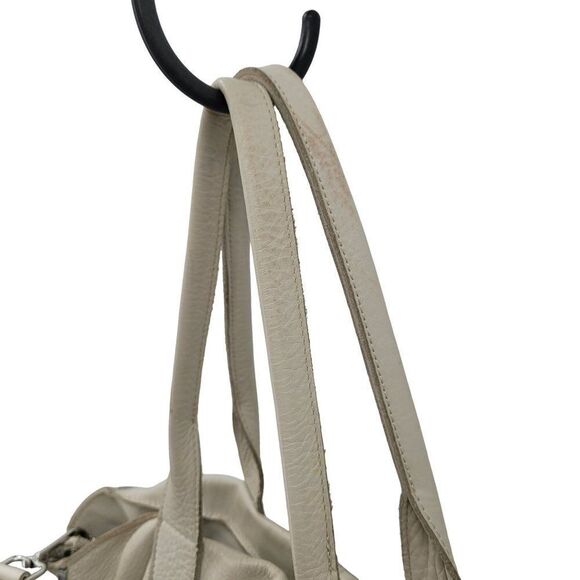 Laura Di Maggio Leather Convertible Tote Crossbody Off White Bone XL Tassel - Picture 5 of 17